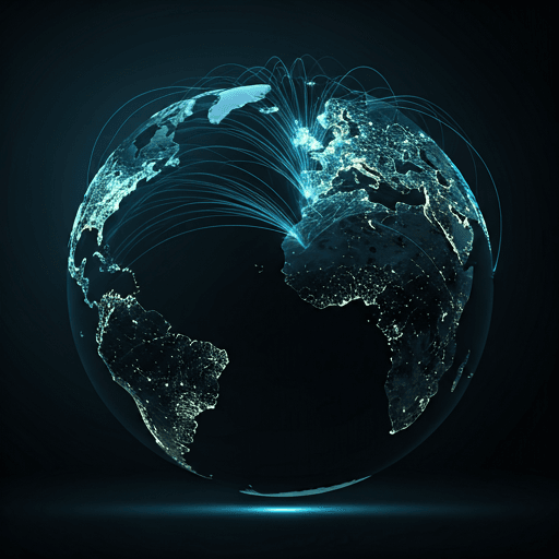 Global network threat map
